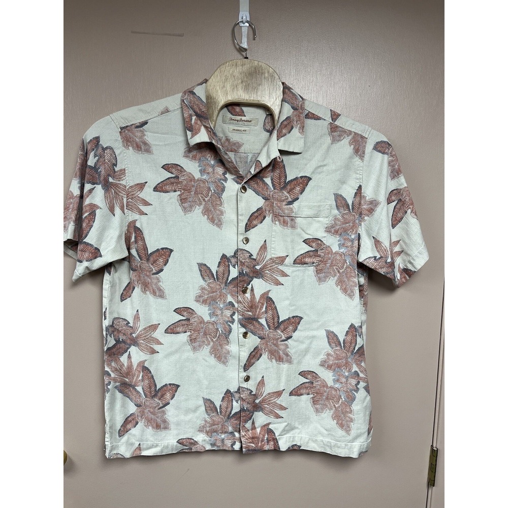 Tommy Bahama Original Fit 100% Silk Floral Shirt Men's Size XL